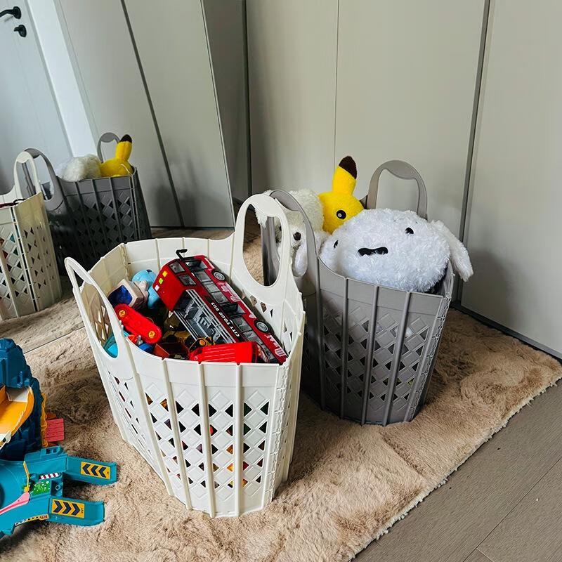 Foldable Large Capacity Plastic Laundry & Toy Basket