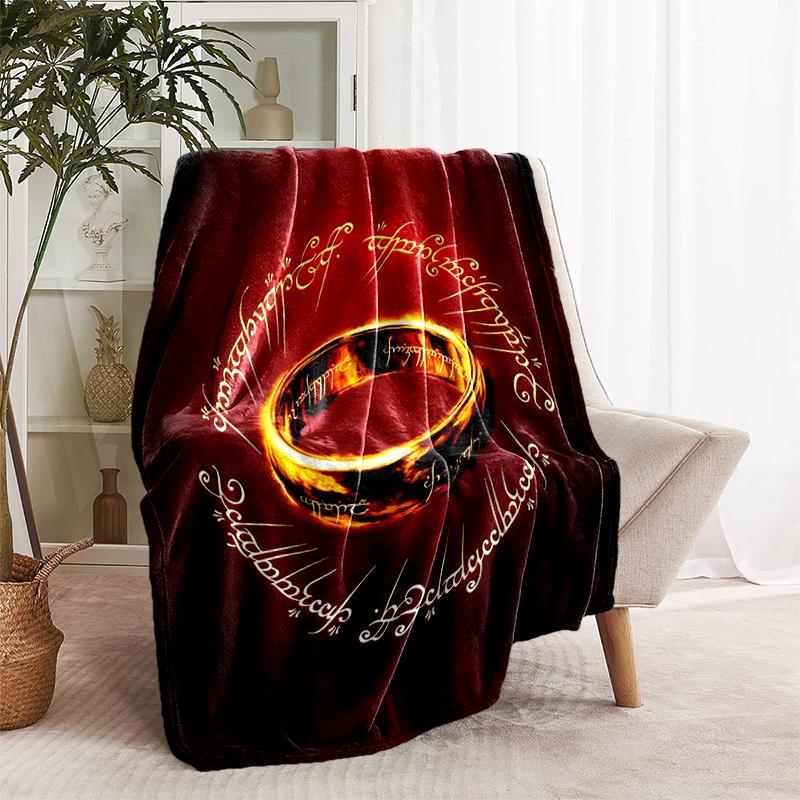 1pc Blanket The Lord of the Rings2 Print Design, Lightweight Blanket for Sofa, Bed- Soft &Warm, Gift for All Seasons like Christmas, Halloween