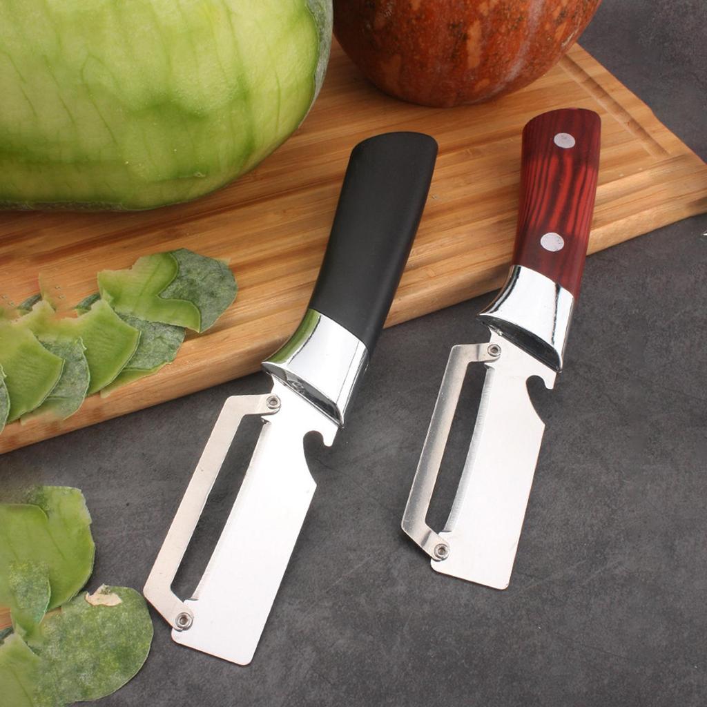 Multifunctional Vegetable Peeler Stainless Steel Non-Slip Bottle Opener Handheld Multi Function Peeler for Sugar Cane Pumpkin