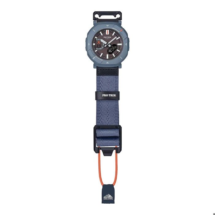 Montre - Casio - PRJ-B001B-2ER - Nylon Bleu - Résistante à l'eau 10 bar - 44 mm