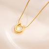 U-shaped Pendant Necklace for Women Girls Stainless Steel Fashion Jewelry Accessories