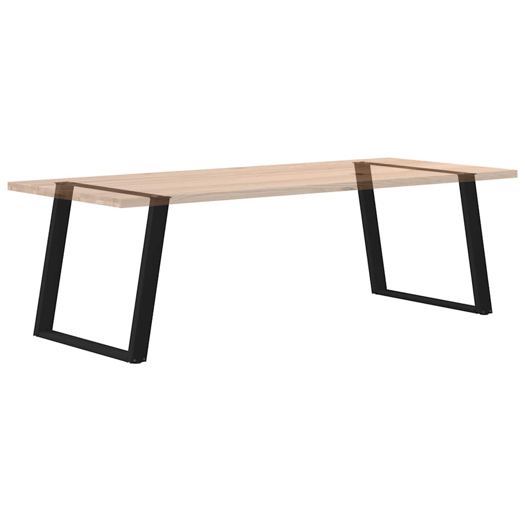 Vidxl Table Legs for Dining Table, 2 Pcs, Black, 100X(72-73) Cm, Steel