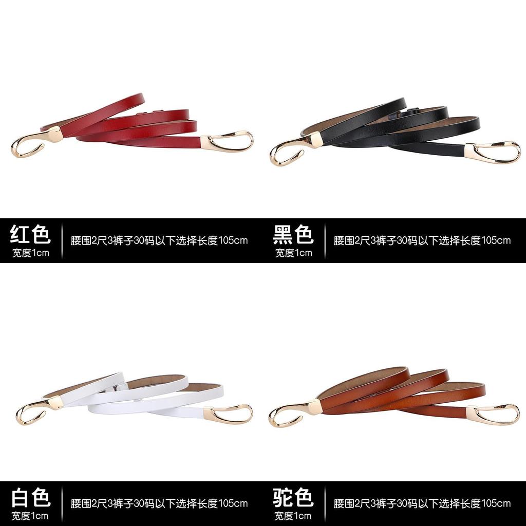 Classic Leather Dress Belt For Women With Alloy Clasp And Smooth Finish For Formal Wear