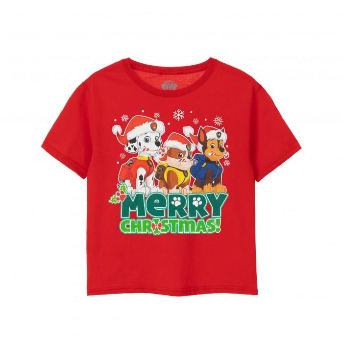 Paw Patrol Boys Merry Christmas T-Shirt 3-4 Years rouge