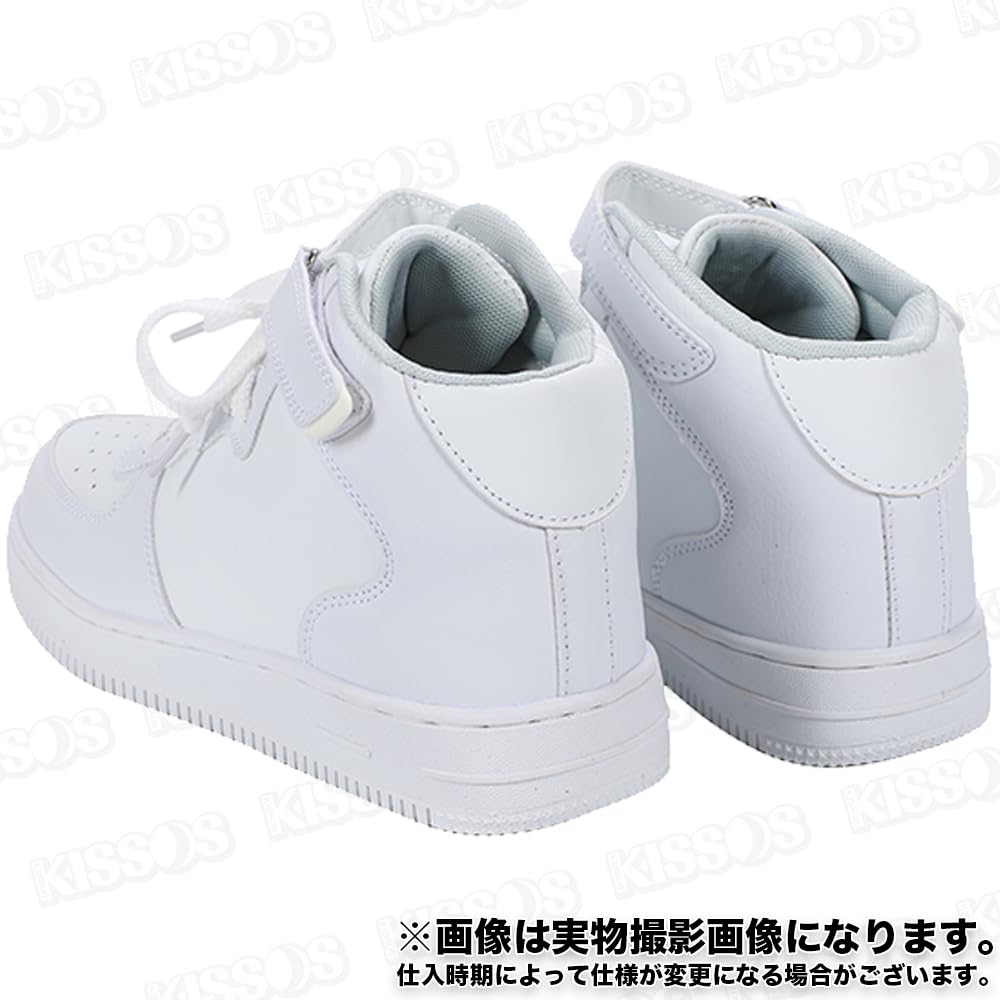 KISSOS Men's High-Top Platform Sneakers for Dance, Sports, Casual, Leisure, and Streetwear (White, Japanese Shoe Size, Adult, Numeric, 26.0 Cm)