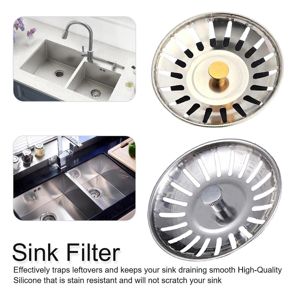 Basin Popup Drain Filter Stainless Steel PushType Bounce Core Copper