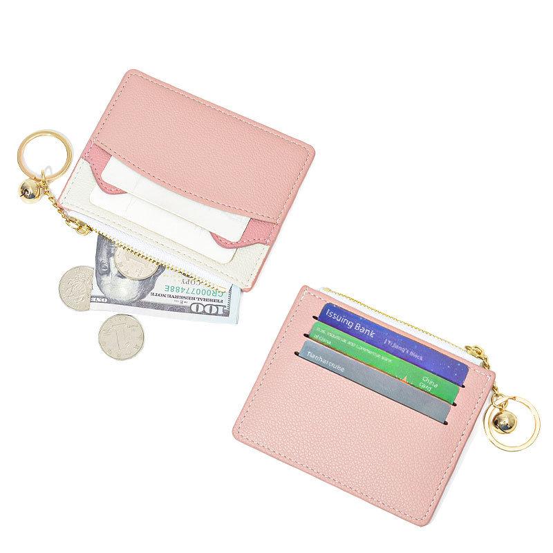 2023 Suport mini drăguț pentru carduri și portofel pentru monede cu breloc pentru studenți