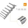 7ks Sada DIY Kožené Řemeslo Půlkruhový Děrovač Řezačka Konců Pásků Pro Domácí Kožené Šití(10-40 mm)