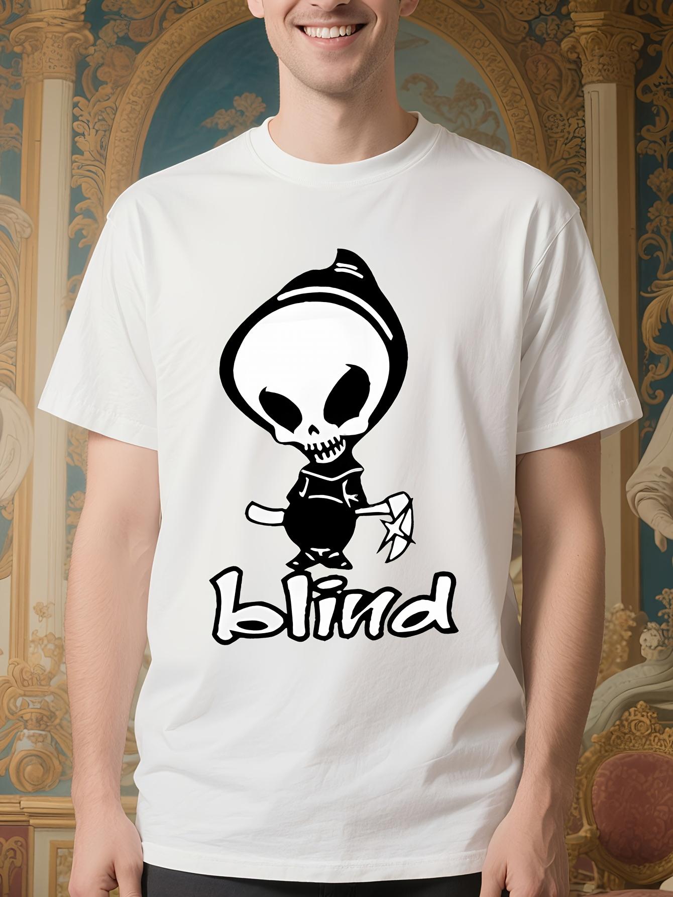 Retro Blind Skateboards Graphic Tshirt - White Crewneck T... M