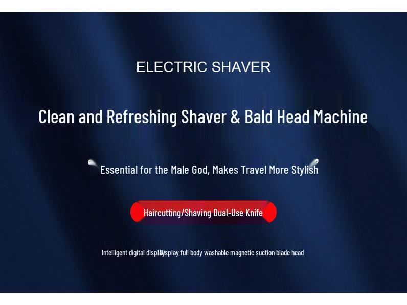 Jiangke Multi-Functional Magnetic Blade Washable High-Power Smart Shaving Razor & Hair Clipper