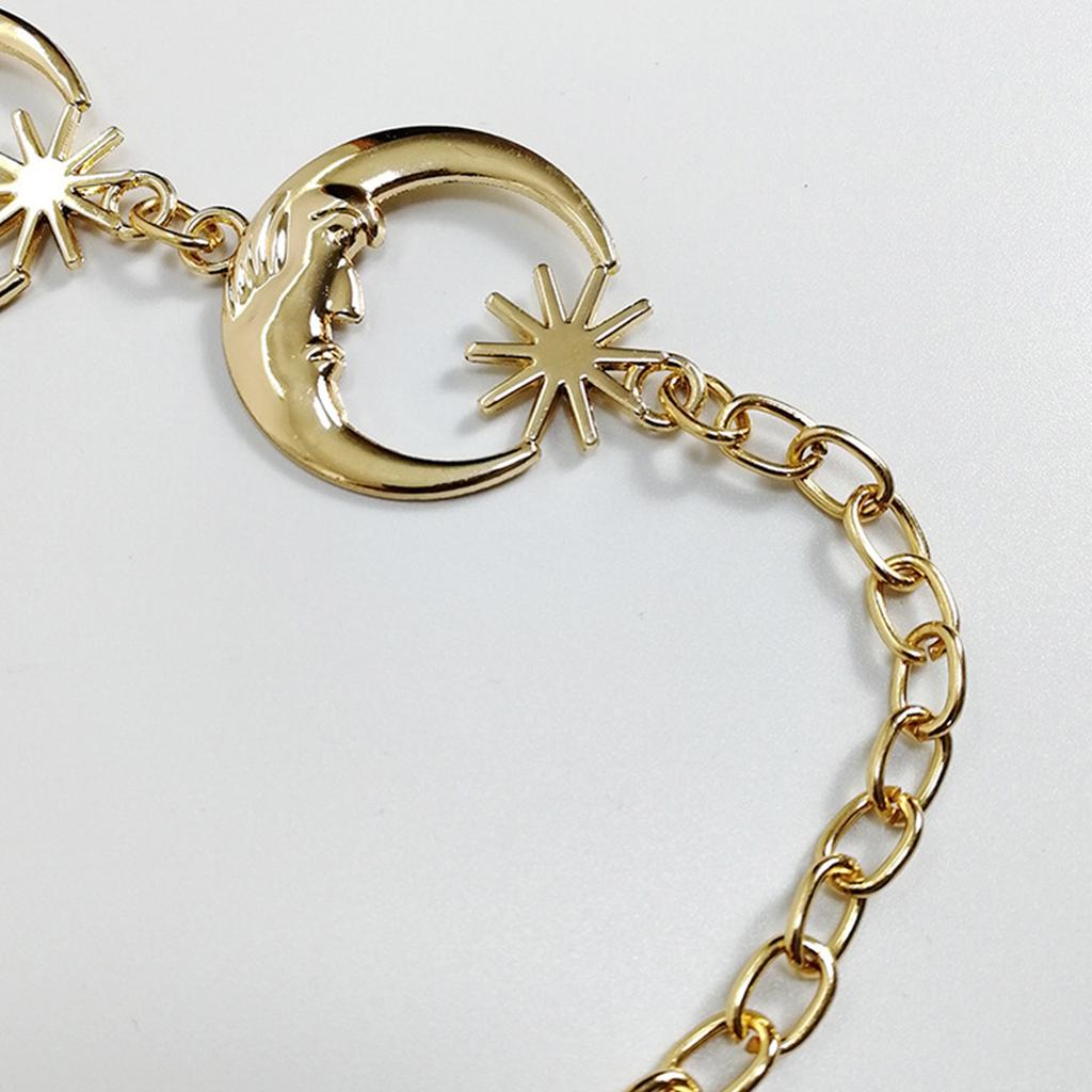 Women Fashionable Moon Metal Waist Chain Belt Modern Decorative Robust No Rust Female Waist Chain