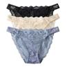 Transparent Floral Lace Panties Bow Women's Underpants Fashion Rhinestone Mesh Briefs  Girls