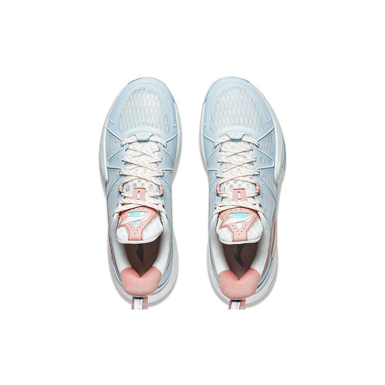 New LiNing Speed 1.5 Cushioned Wear Resistant Breathable Rebound Low Top Basketball Shoes Men's Blue Pink ABAT101-2