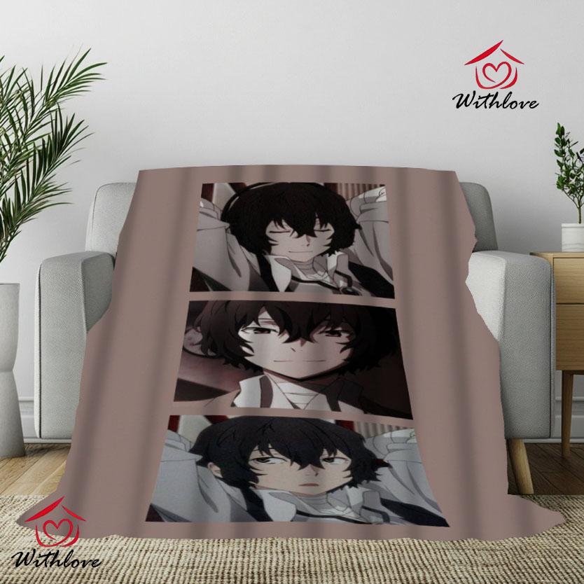 Dazai Bungo Stray Dogs Flanell-Kuscheldecke für Schlafzimmer Anime Dekoratives Sofa Picknick Nickerchen Decke Heimdekoration Geschenk 70x200cm