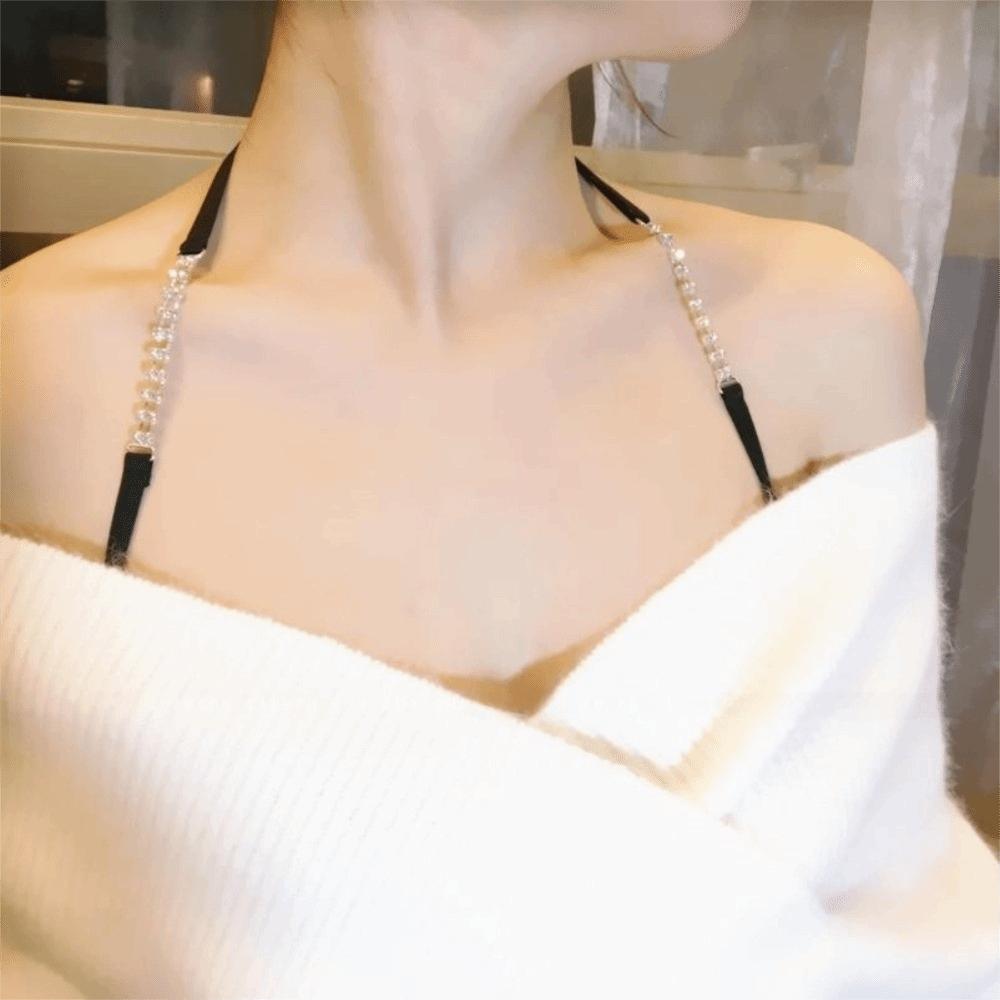High Stretch Rhinestone Bra Straps Anti-Slip Invisible Strap Sexy Undershoulder Strap  Women