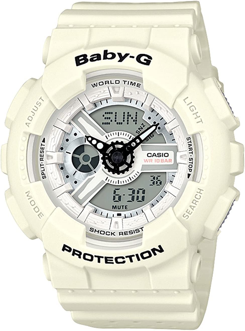 

Часы женские Casio Baby G BABY-G кварцевые BA-110PP-7A белые [Товар]