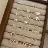 Elegantly Adjustable Crafted Open Heart Ring For Women Unique Design Geometric
