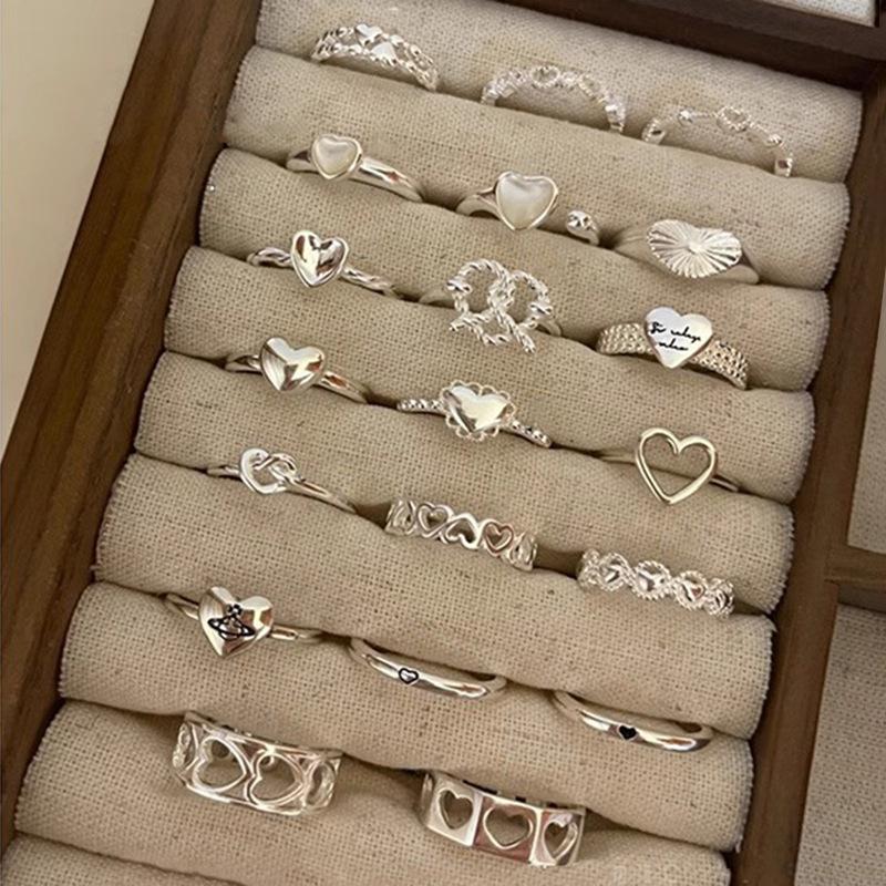 Elegantly Adjustable Crafted Open Heart Ring For Women Unique Design Geometric