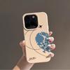 Couple Map Airplane Love Heart Phone Case for iPhone 17Air 16 15 14 13 12 11 Pro Max Long Distance Relationship Shockproof Cover