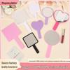 Custom Printed Handheld Heart & Square Makeup Mirror with DIY Handle - Ideal Gift