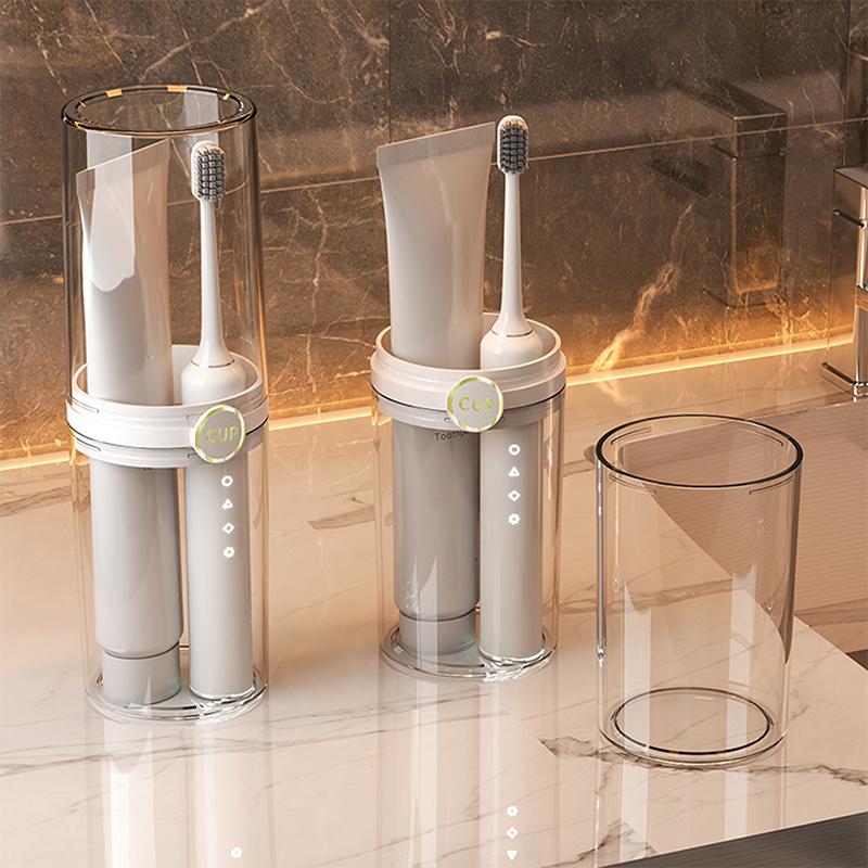 1Pcs Portable Toothbrush Dustproof Cup Bathroom Toothpaste Holder Storage Case Box Organizer Travel Toiletries Storage Cup