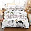 Heartstopper N-Nick Charlie Hand Holding Autumn Leaf Pastel Blue Pink Cute Teen Love Duvet Cover + 2 Pillowcases Book Series