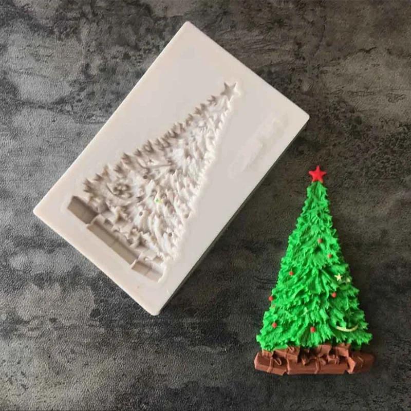 DIY Epoxy Resin Christmas Series Christmas Tree Shape Silicone Mold for Cake Baking