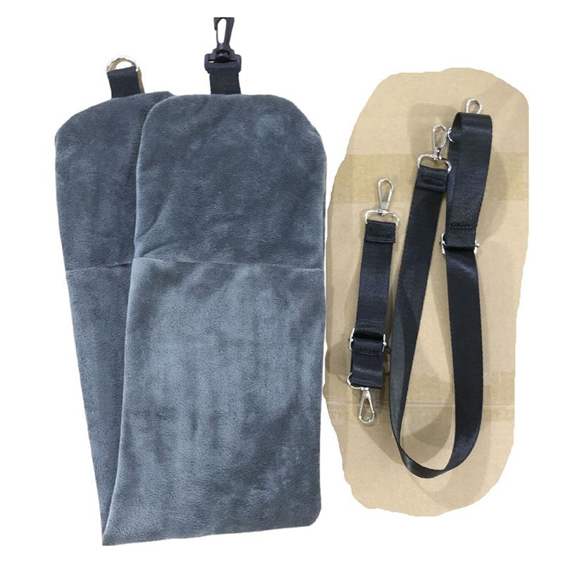 2 In 1 Travel Pillow U Shaped Neck Support and Fluffy Fillable Pillowcase Portable with Carrying Bag for Car Plane Train Camping