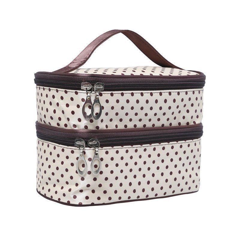 

Косметическая дорожная многофункциональная сумка для макияжа, органайзер для мытья и туалетных принадлежностей, чехол для хранения бежевый