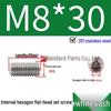 201 Stainless Steel Headless Set Screw - Flat End Socket Screw