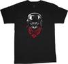 Cool Cat Hipster Tee Shirt Men's Black Cat Tshirt Helmet Red Bandanna Hip Kitty