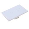WiFi Touch Screen Switch Single Circle for Alexa Google 2?Way AC  (White )