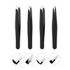 4/5 Pcs/Set Stainless Steel Eyelash Tweezers Professional Lash Extension Eyebrow Hair Remove Supplies With Bag Anti-Static