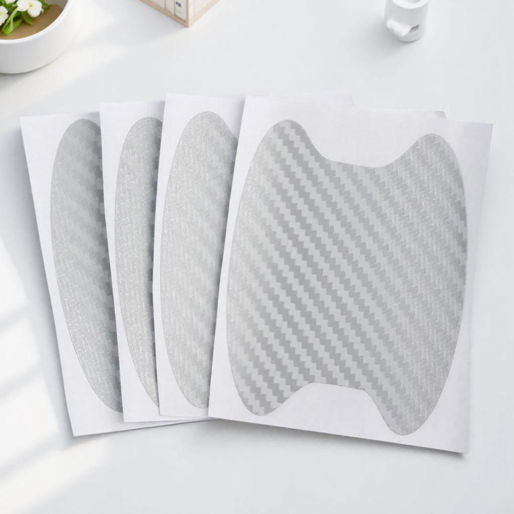 Universal Carbon Fiber Car Door Handle Protector Film Anti Scratch Vinyl Sticker for Auto Exterior Accessories