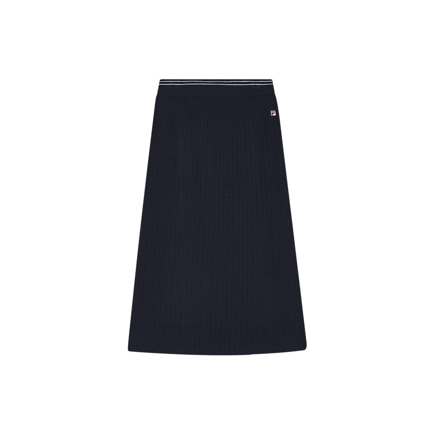 

FILA Solid Color Casual Knit Maxi Skirt Women skirts Legendary-Blue F11W411304F-NV S