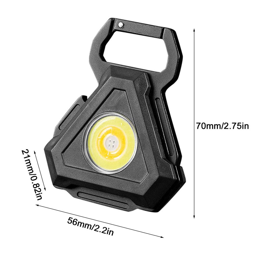 COB Small Flashlights Bright Rechargeable Keychain Mini Flashlight Portable Pocket Light with Folding Bracket Base for