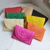 Eco-Friendly Weave Clutch Bag Simple Design Large Straw Purse Fashion Corn Husk Bag Women