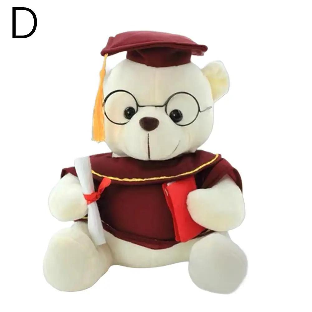 18cm Doctor Teddy Bear Plush Toy Graduation Memorial Gift Bear Toy Knowledgeable Trend Graduation Bear Pillow Plush Decorat Q0c0