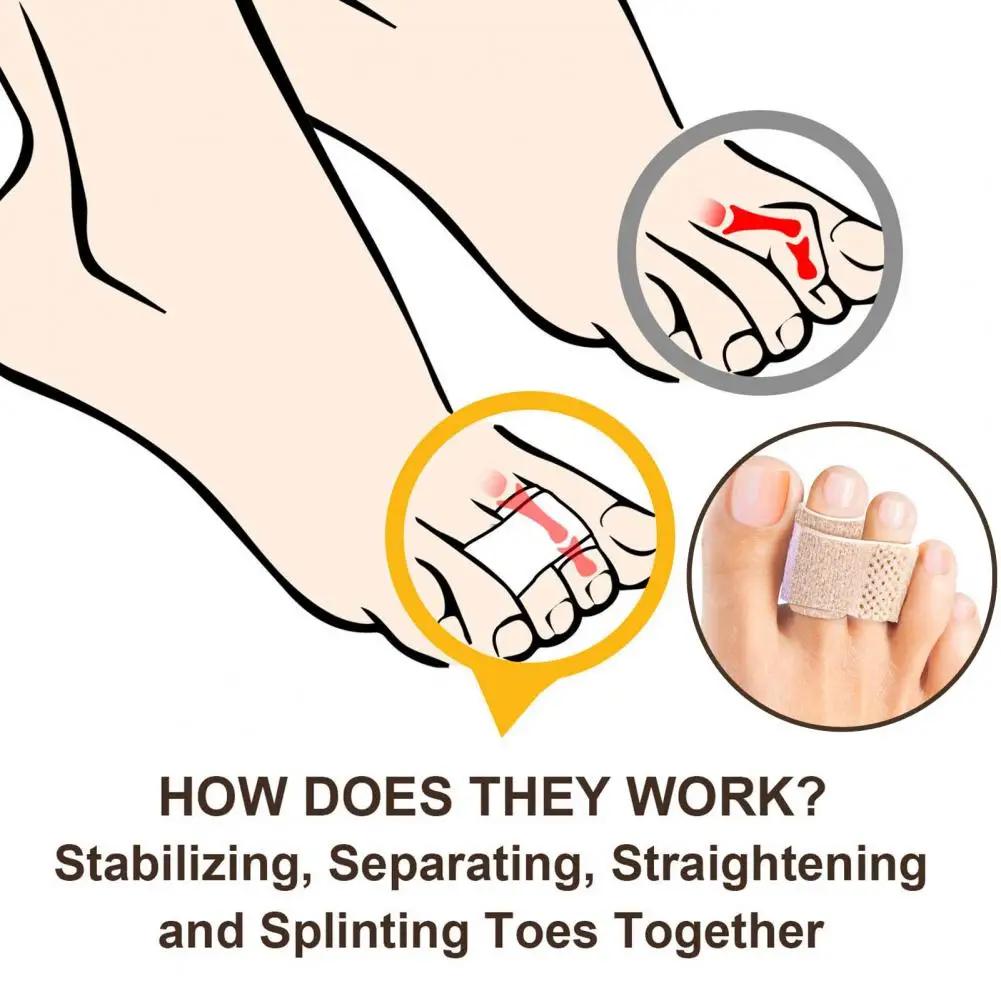 2/6/18/24Pcs Toe Finger Straightener Hammer Tape Hallux Valgus Corrector Bandage Toe Separator Splint Wraps Foot Care Supplies