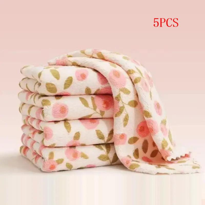 

5pcs Dishcloth Kitchen Dish Cloths Drying Reusable Kitchen Towels Cleaning Cloth