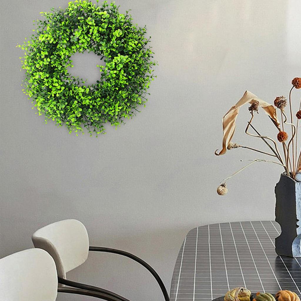 Artificial Garland Floral Hoop Green Leaves Wreath Simulation Wreaths for Home Decor