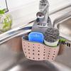Adjustable Button-type Sink Draining Hanging Bag Kitchen Faucet Sponge Double-layer Draining Hanging Basket