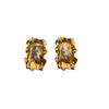 Three-dimensional Retro Pleated Metal Stud Earrings Baroque Pearl Earrings with Unique Temperament Earrings