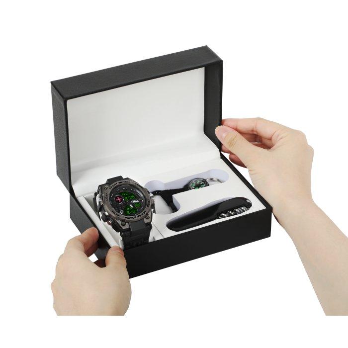 Men's Waterproof Tactical Watch Besta Box Tattoo ZSU Set Gift Set, With Compass