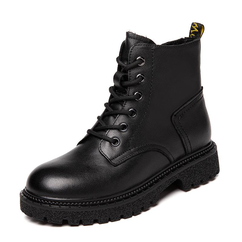 [Anti-Season God] First-layer cowhide Martin boots for women's 2025 autumn and winter new velvet lace-up British style short boots