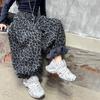 Leopard Print Fleece-Lined Lantern Pants - Korean Style, Thickened Sweatpants for Girls