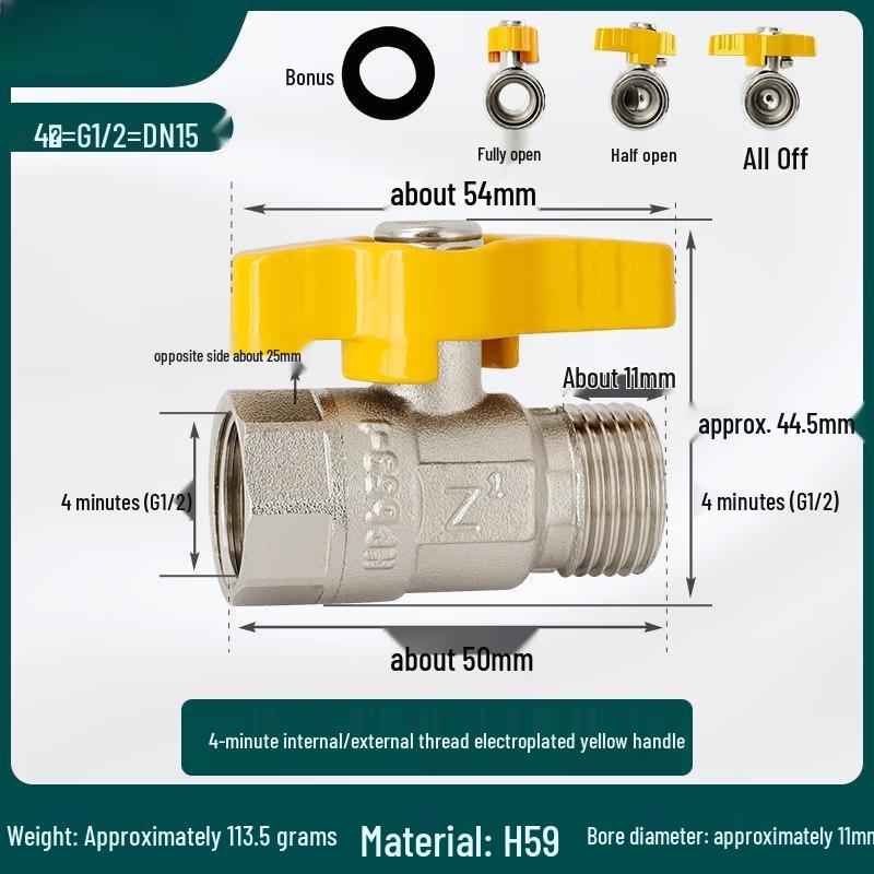 

Jun Ding Ying Brass Internal/External Thread Ball Valve