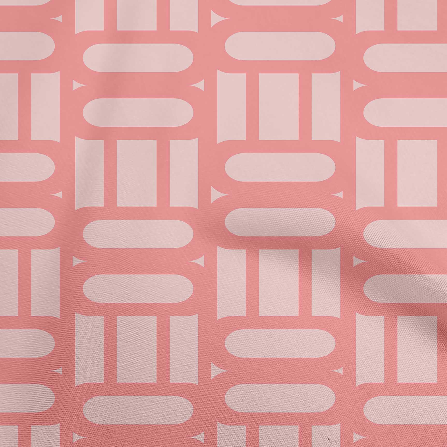 

oneOone Жоржет Віскоза Коричнева тканина Сукня з геометричним матеріалом Тканина з принтом Тканина у дворі 42 дюйми 42 Inch Wide - Viscose Chiffon рожевий