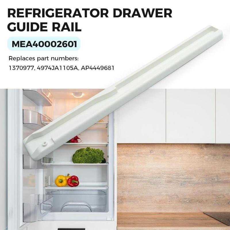 Electronics MEA40002601 Refrigerator Snack Drawer Guide Rail Right Side Replacement for LSC26905SB LSC27914SW LSC26905TT