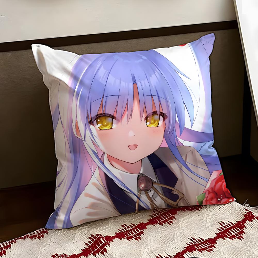 AAngel BBeats Anime Cushion Cover Reversible Soft Durable Pillow Cover Home  Car MultiScene Use for Daily Comfort